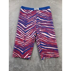 Zubaz Bike Shorts Mens Large Red White Blue Zebra Print Vintage 90s Athletic